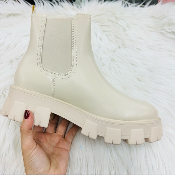 Beige Lug Sole Bootie - Picture 4 of 4